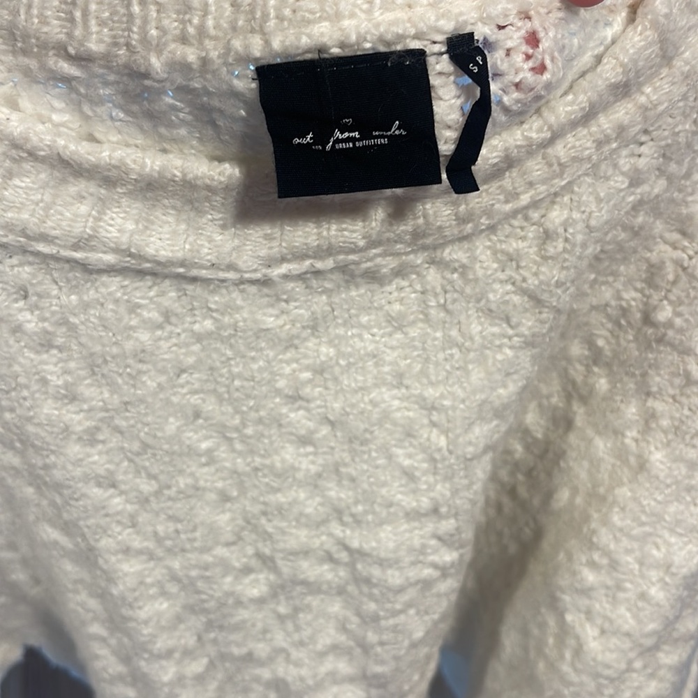 Urban outfitters out from under white knit cropped sweater, size small - Picture 4 of 7